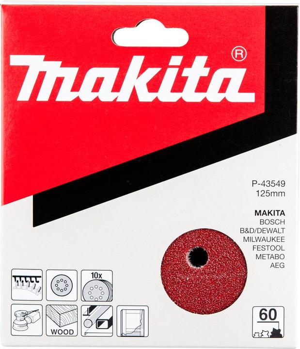 Immagine prodotto Makita Carta vetrata eccentrica con velcro (60)