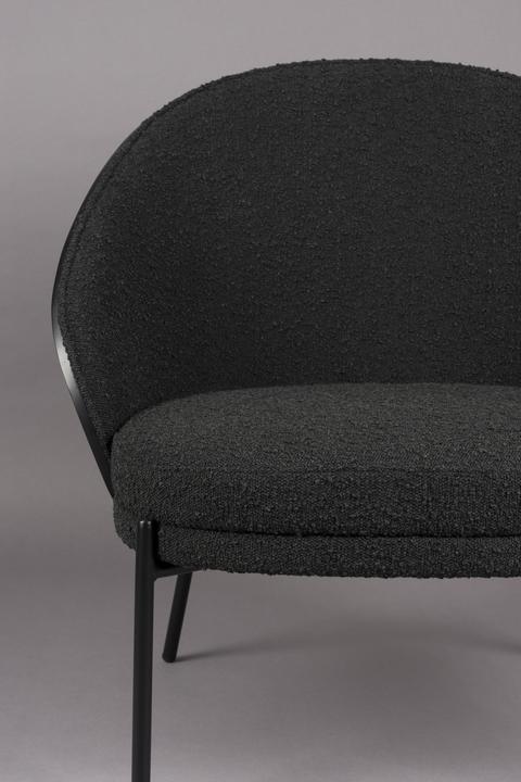 Produktbild Dutchbone Rodin Lounge Chair Bouclé Black