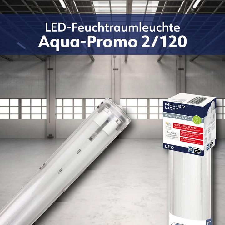 Actual product image Müller Licht Damp proof diffuser luminaire LED G (1700 lm, G13)