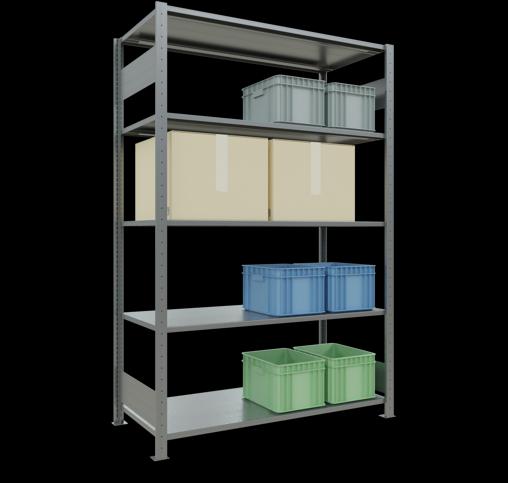 Immagine prodotto Schulte Lagertechnik Sistema di scaffalature di base senza viti MULTIplus150 con ripiani di lunghezza