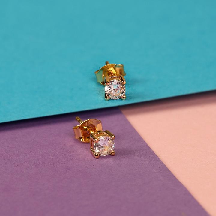 Produktbild La Petite Story Gold-plated earrings with clear zircons Silver LPS01AWV13 (925er Silber)