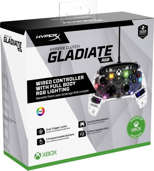 Image du produit HyperX Clutch - Contrôleur RGB de jeu filaire - Xbox (Xbox Series X, Xbox One S, PC, Xbox Series S)