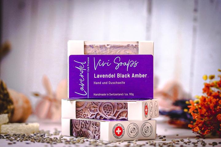 Produktbild Vivi Soaps Lavendel Black Amber Seife (Hartseife)