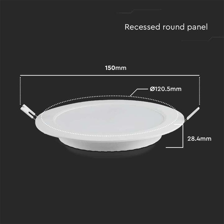 Produktbild V-TAC LED-Einbauleuchte VT-61003, EEK: E, 3 W, 330 lm, 4000 K, 90,5 mm (330 lm)