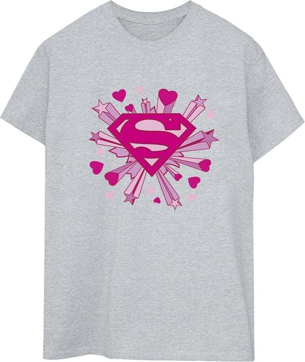 Produktbild Superman Pink Hearts And Stars Logo TShirt (L)