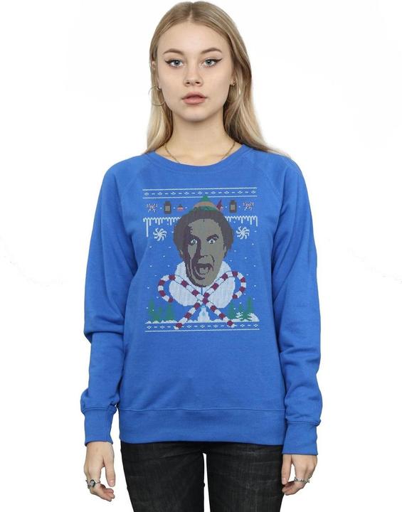 Actual product image Elf Womens/Ladies Christmas Fair Isle Sweatshirt (XL)