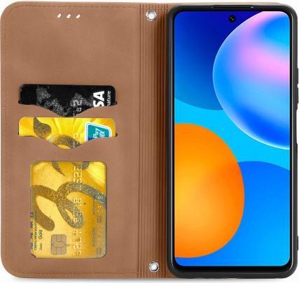 Produktbild Cover-Discount Huawei P smart 2021 - Vintage Stand Flip Case Hülle braun (Huawei P Smart (2021))