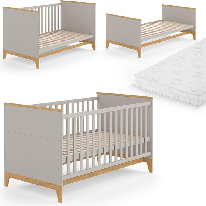Produktbild VitaliSpa Kinderbett Malia, Cashmere-Eiche, 143.2 x 81 cm, mit Matratze