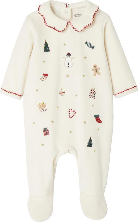 Produktbild Vertbaudet Baby Samt-Strampler mit Weihnachts-Stickereien Oeko-Tex (50)