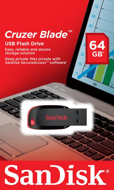 Immagine prodotto SanDisk lama dell'incrociatore (64 GB, USB-A, USB 2.0)