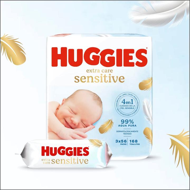Actual product image Huggies Pure Extra Care (168 Piece)