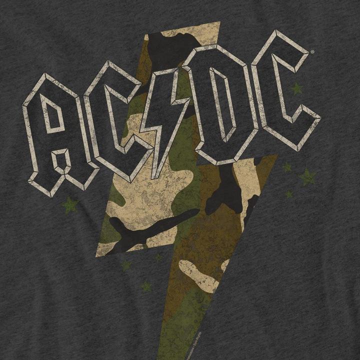 Actual product image AC/DC Unisex Adult Camo Bolt T-Shirt (S)