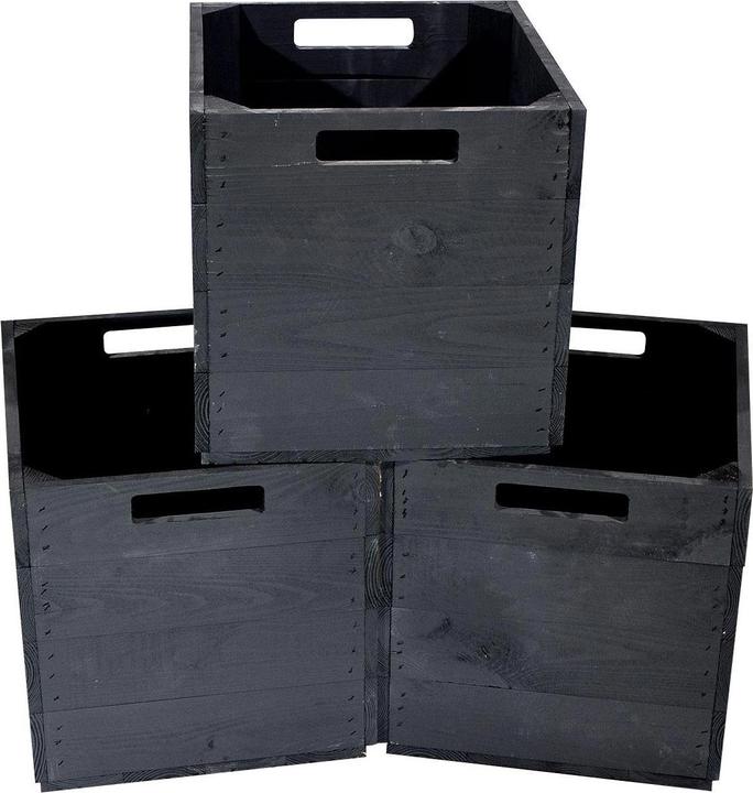 Immagine prodotto Holz Zollhaus Scatola portaoggetti Vintage Black, 33 x 38 cm (33 x 33 x 38 cm, 41.38 l)
