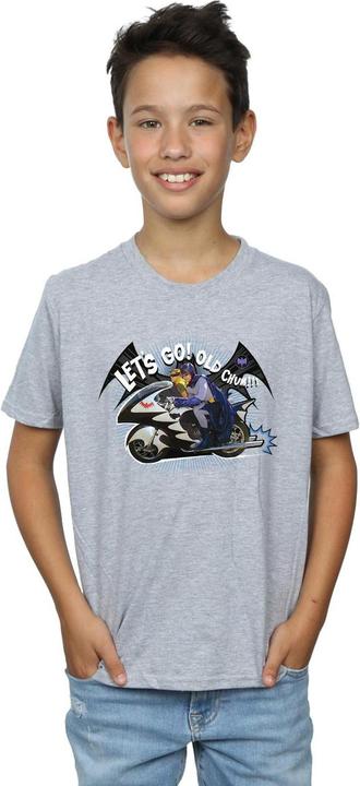 Actual product image Boys Batman TV Series Bat Bike T-Shirt (140, 146)