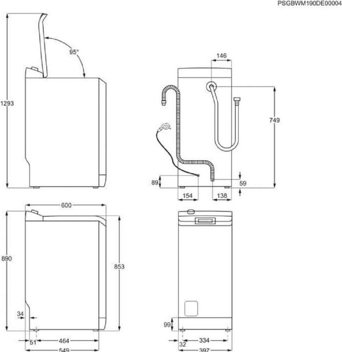 Image du produit AEG LTR6TL601EX (6 kg, Arrière)