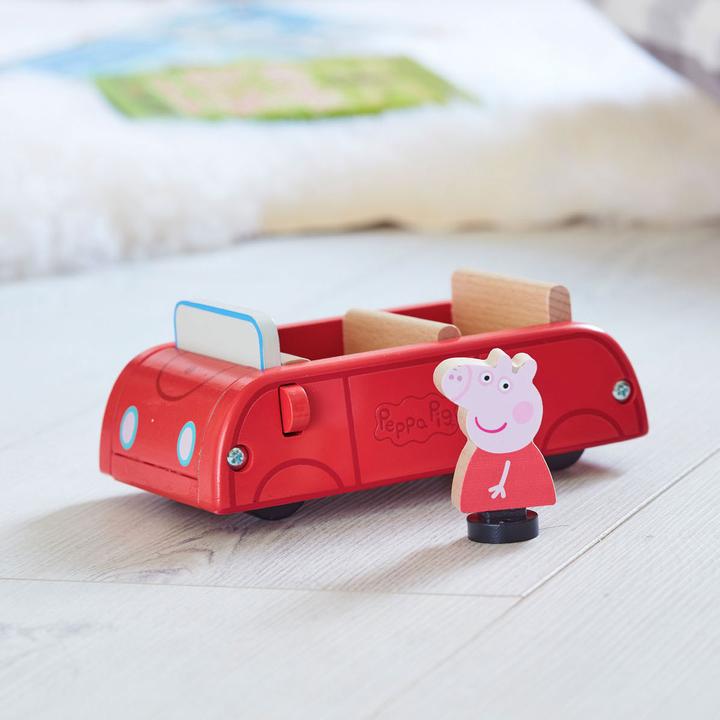 Actual product image Boti Peppa Pig Car with wooden toy figure
