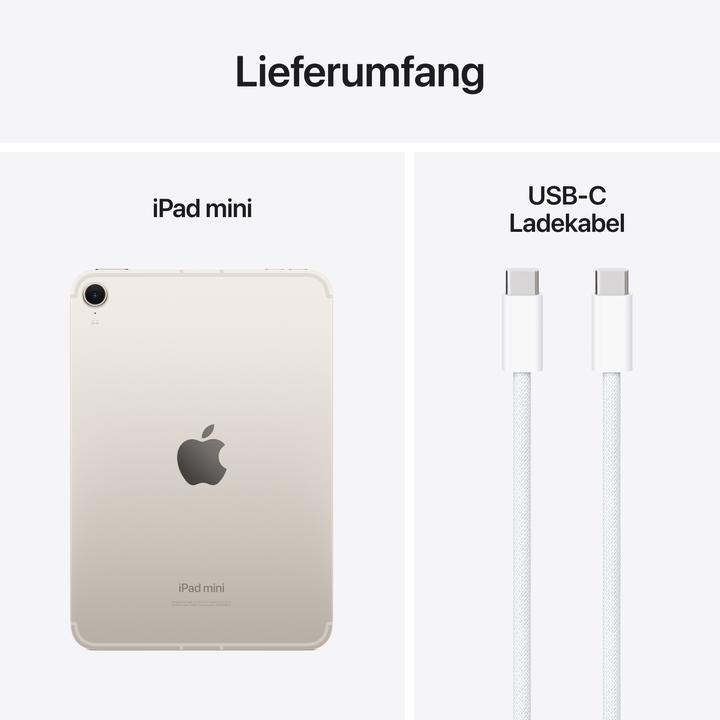 Produktbild Apple iPad mini (2024) (5G, 8.30", 512 GB, Starlight)