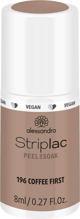Alessandro Striplac Peel or Soak off Coffee First (196 Coffee First, Farblack)