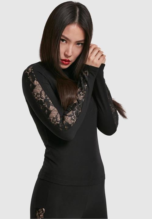 Actual product image Urban Classics Ladies Lace Striped LS (4XL)