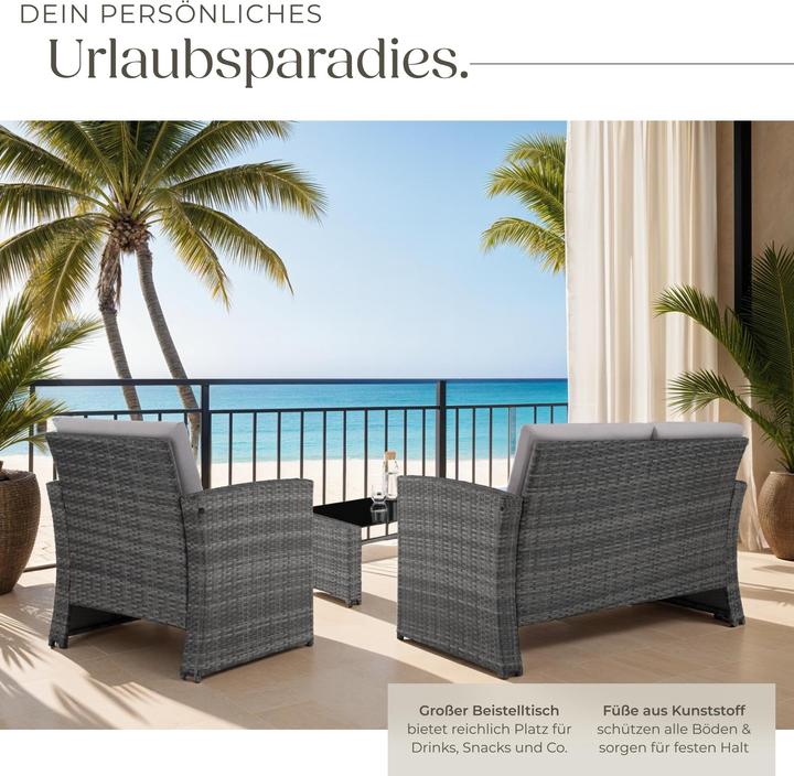 Produktbild tectake Rattan Lounge Jesolo (89 cm)