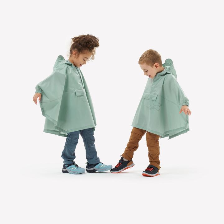Image du produit Quechua Poncho Cape de pluie enfants taille 92-116 randonnée en montagne - MH100 vert