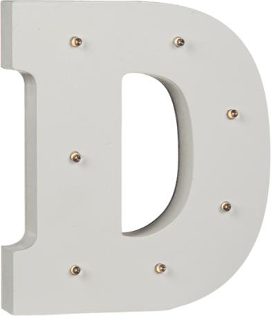 Actual product image Ootb Illuminated wooden letter D, with 7 LEDs, approx. 16 cm