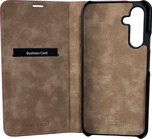 Actual product image Mike Galeli Book cover genuine leather Marc molten lava (Samsung Galaxy A54 5G)
