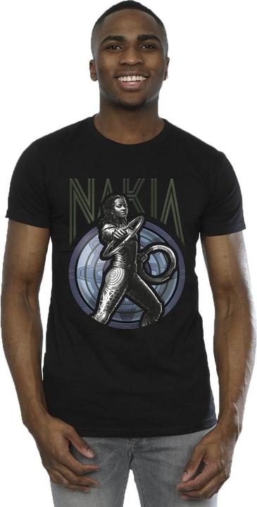Actual product image Mens Wakanda Forever Nakia Shield T-Shirt (M)