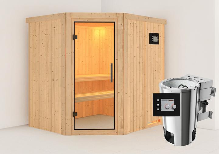 Actual product image Karibu Lilja without roof rim (Plug & Play 3,6 KW - Bio external control)