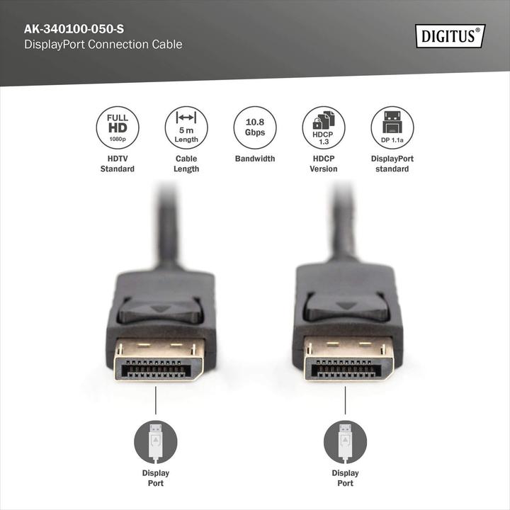 Actual product image Digitus DisplayPort — DisplayPort (5 m, DisplayPort)
