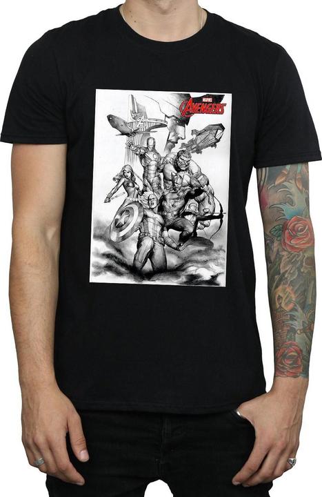 Image du produit Mens Avengers Assemble Team Sketch T-Shirt (XL)