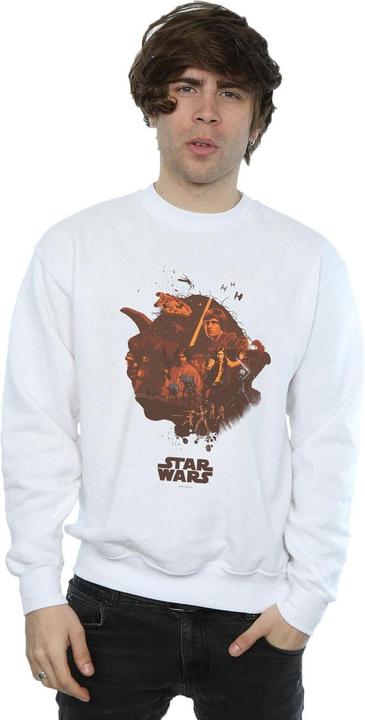 Actual product image Star Wars Mens Yoda Montage Sweatshirt (XXL)