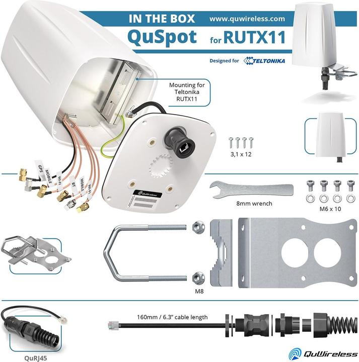 Produktbild Teltonika LTE-Antenne QuSpot AX11S Outdoor Gehäuse für RUTX11 (2G)