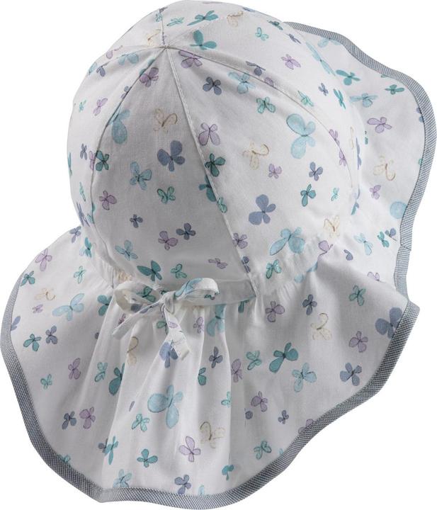Produktbild Sterntaler Sonnenhut mit Nackenschutz Schmetterlinge Weiss Gr. 51 (51)