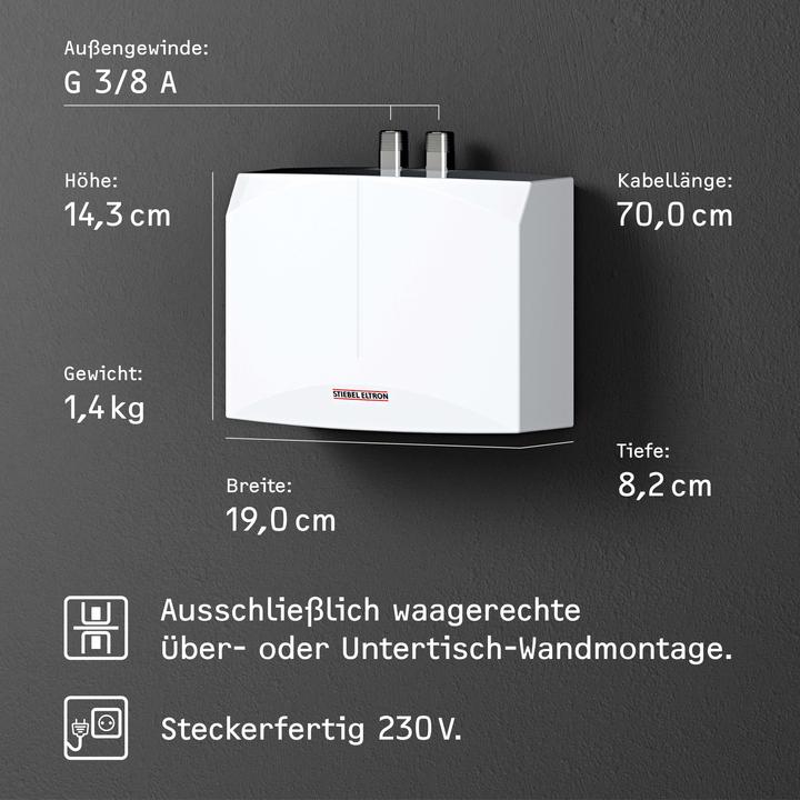 Immagine prodotto Stiebel Eltron DNM 3 + MAE-W STIE Mini scaldabagno istantaneo