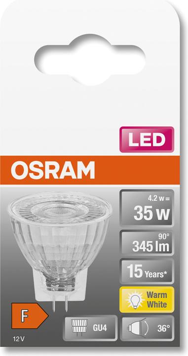 Produktbild Osram Led Star Mr11 (GU4, 35 W, 345 lm, 1 x, F)
