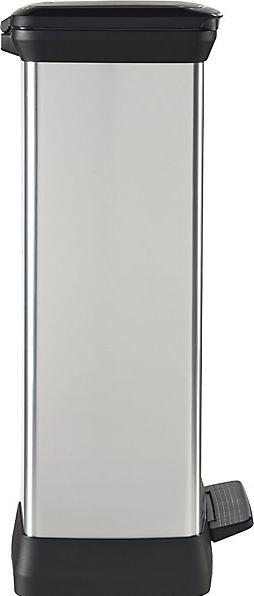 Actual product image Curver Decobin Duo Prullenbak - 23L+23L - Rechthoekig - Zilver metallic (23 l)
