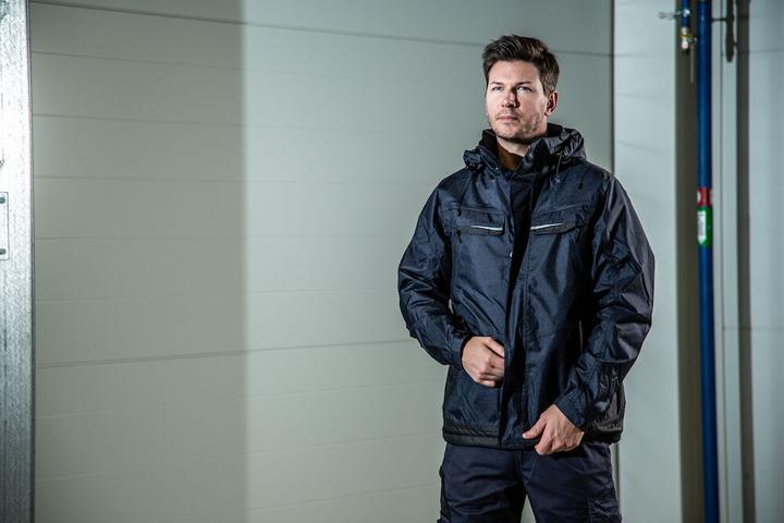 Actual product image Projob Wind- and waterproof rain jacket with contrasting elements