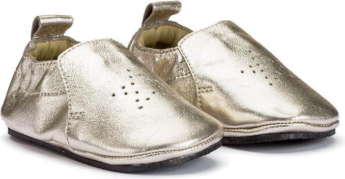 Produktbild La Redoute Collections Goldfarbene Lederhausschuhe mit Sternmotiv (21)
