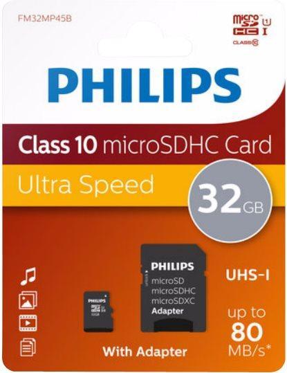 Actual product image Philips FM32MP45B (32 GB, microSDHC, U1, UHS-I)
