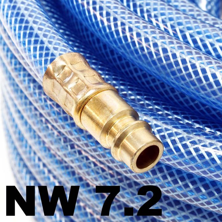 Immagine prodotto Wiltec Tubo per aria compressa, lunghezza 5m con attacco rapido, tubo per compressori intrecciato