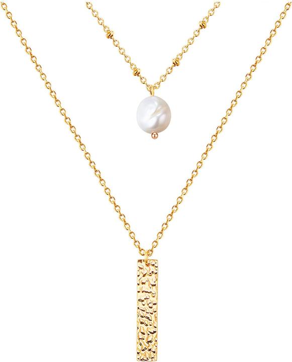 Produktbild Valero Pearls Damen Edelstahl Süsswasser-Zuchtperle gelbgold 38,0/40,0 cm Basiskette + 5,0 cm Verläng - 24311 (Edelstahl, 40 - 45 cm)