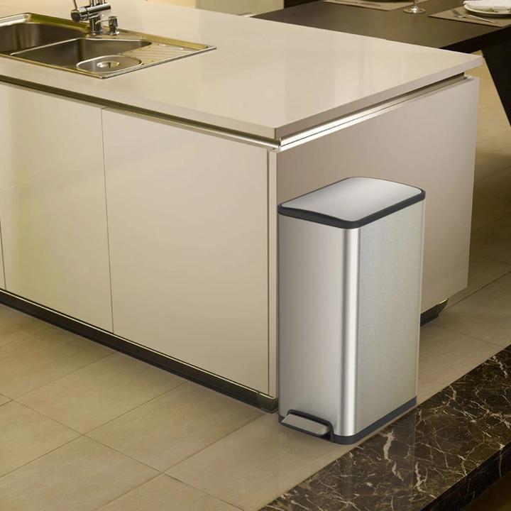 Image du produit EKO Système de tri des déchets Ecoslim Poubelle à pédale en inox 2 x 20 L avec revêtement (40 l)