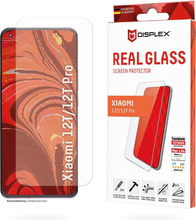Immagine prodotto Displex Real Glass, 2D Panzerglas (1 Pezzo/i, Xiaomi 12T Pro, Xiaomi 12T)