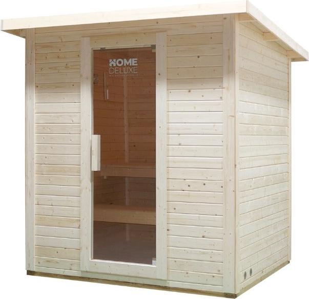 Actual product image Home Deluxe Outdoor sauna house MACAH L- 221 x 217 cm for 4 persons - Sauna with 6kW heater