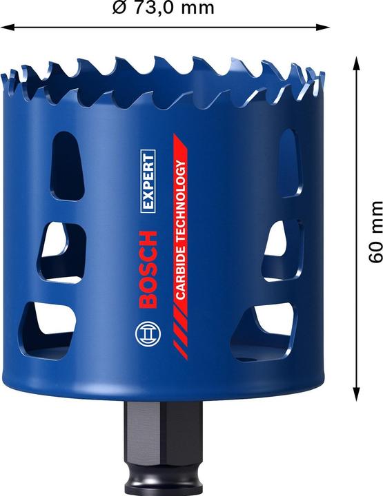 Produktbild Bosch Professional Zubehör EXPERT Tough Material Lochsäge, 73 x 60 mm (73 Millimeter)