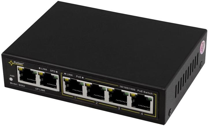 Pulsar SWITCH GIGABIT POE 4+2 SG64 (6 Porti)