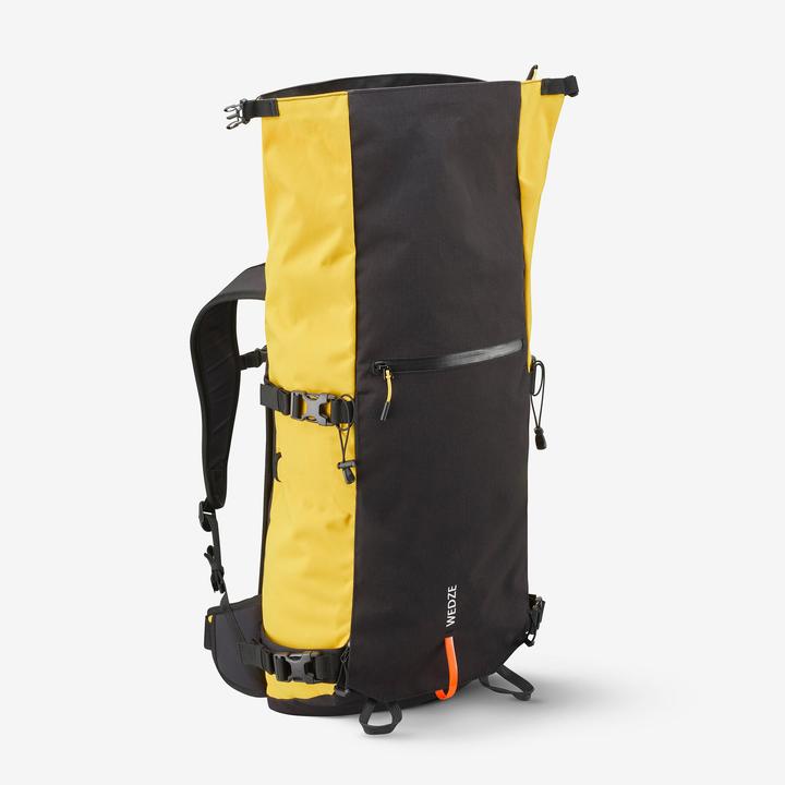 Actual product image Wedze Roll Top Strong Freeride 30 L Ski/Snowboard Backpack - Yellow (30 l)