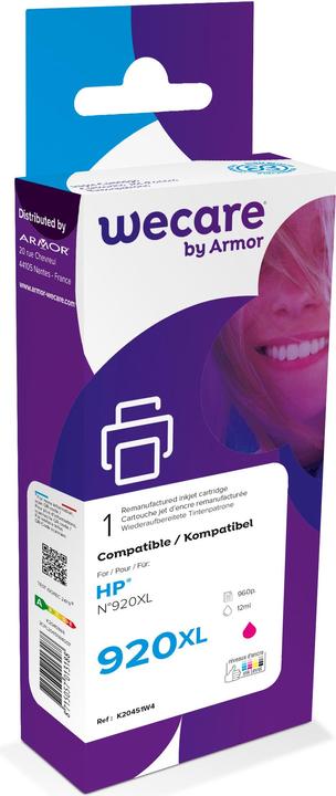 Image du produit Wecare Encre 920XL magenta rebuilt CD973AE pour HP OfficeJet 6500 12ml (M)