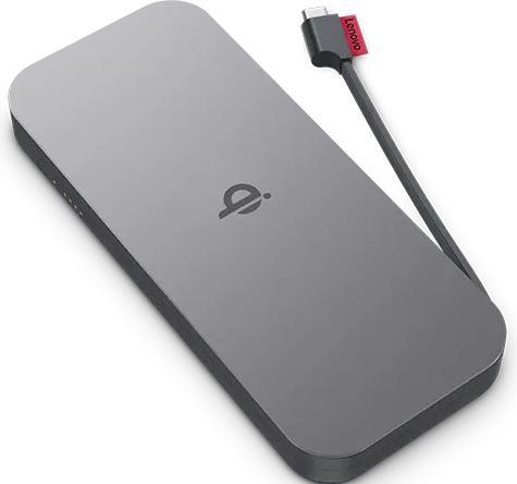 Produktbild Lenovo GO Wireless Power Bank 10000 mAh, Thunder Black, 258 g, 15 W (10000 mAh, 30 W, 38.50 Wh)